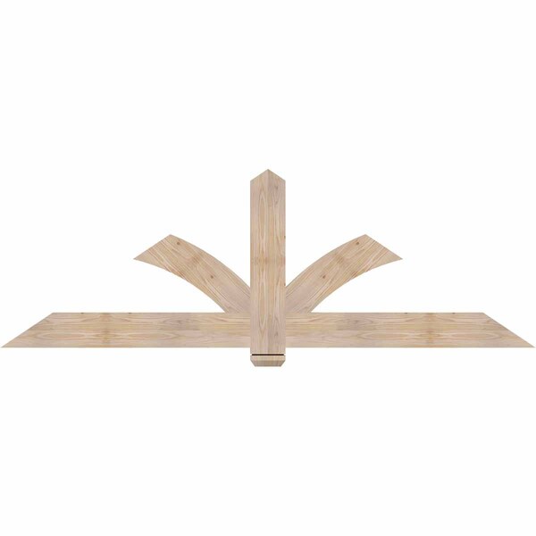 Ekena Millwork Redmond Smooth Timber Gable Bracket, Douglas Fir, 84"W x 28"H x 1 1/2"D x 5 1/2"F, 8/12 Pitch GBW084X28X0206RED00SDF - main
